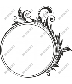  Elegant black floral frame