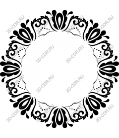  Black decorative floral frame