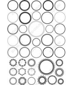 Комплект декоративных круглых рамок