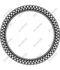  Elegant black decorative round frame