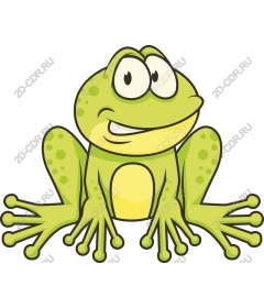 Playful cartoon frog