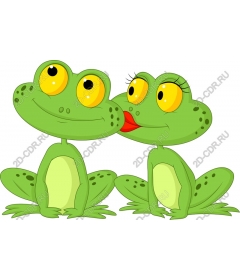  Charming pair of cartoon frogs