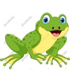 Funny cartoon frog