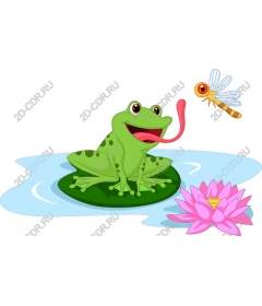  A playful frog on a Lily pad