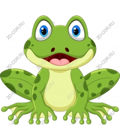  A charming cartoon the frog