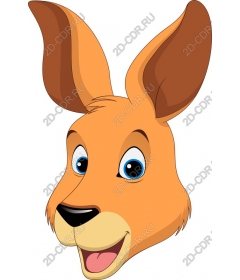Funny cartoon kangaroo