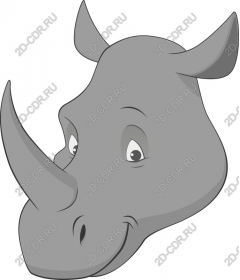 Playful cartoon Rhino