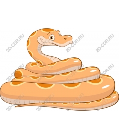 Playful cartoon snake