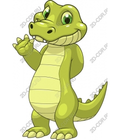 Playful cartoony crocodile