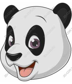 Cheerful head of the bear Panda