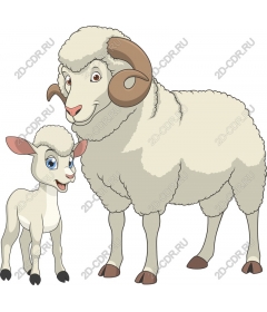  Cute cartoon sheep and Ageenko
