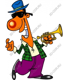 Cheerful jazz musician
