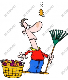 Rake for autumn leaves