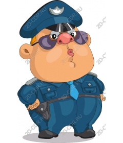 Bizarre cartoon policeman