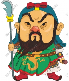  A fierce warrior cartoon character