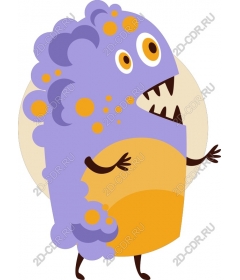  A playful purple monster