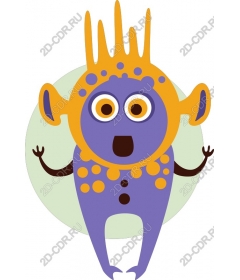 Whimsical purple creature