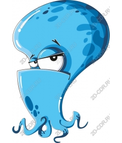 Playful blue octopus