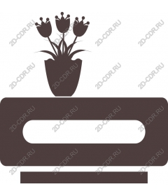  Flower in the pot on the table