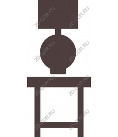  A modern lamp and table