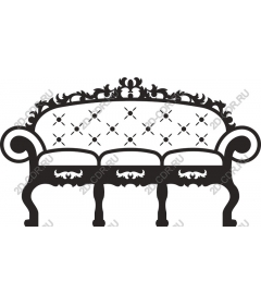 Elegant vintage sofa with ornament