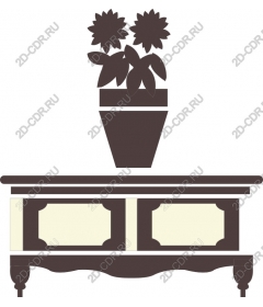  Elegant flower pot on the table