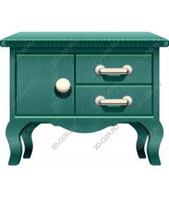  Bedside table from blue-green tree