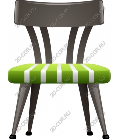  Stylish chair in green stripes