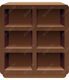 Wooden bookshelf