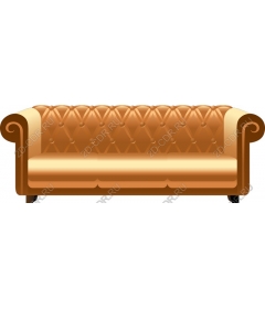  Elegant leather sofa caramel colored