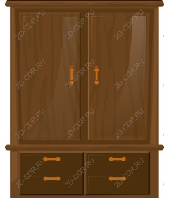 Классический деревянный шкаф