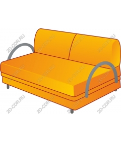  Bright orange modern sofa
