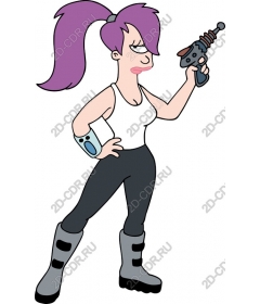  Futuristic warrior woman