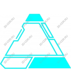  Blue abstract triangle
