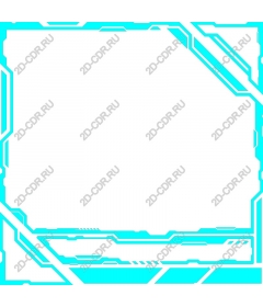 Futuristic blue frame