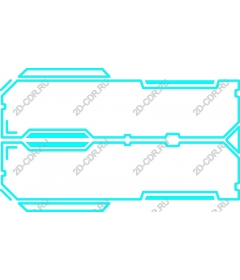 Frame in technological style in blue color
