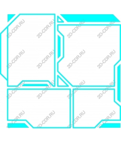 Modern geometric blue