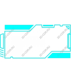 Modern blue frame-Kontur