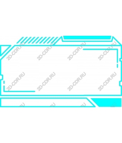 Smooth blue technical frame
