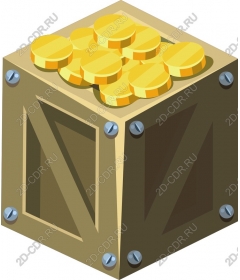 Golden treasure box