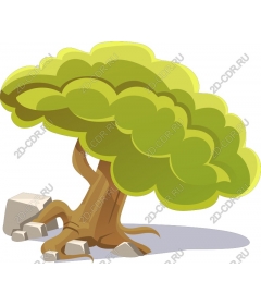  Stylized green tree
