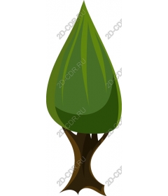  Stylized green tree