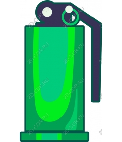  Bright green fire extinguisher