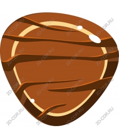  Stylized slice of wood