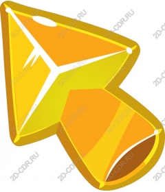  Bright yellow geometric shape