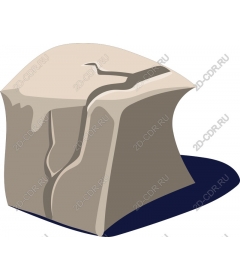  Stylized cracked block