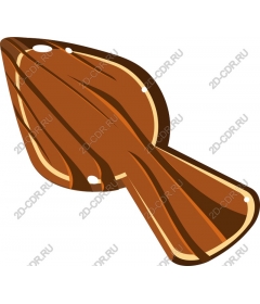 Wooden paddle for fishing
