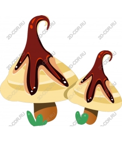  A whimsical mushroom with a chocolate glaze