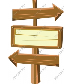  Directional sign made of wood rustic