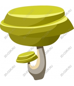  Stylized forest mushroom